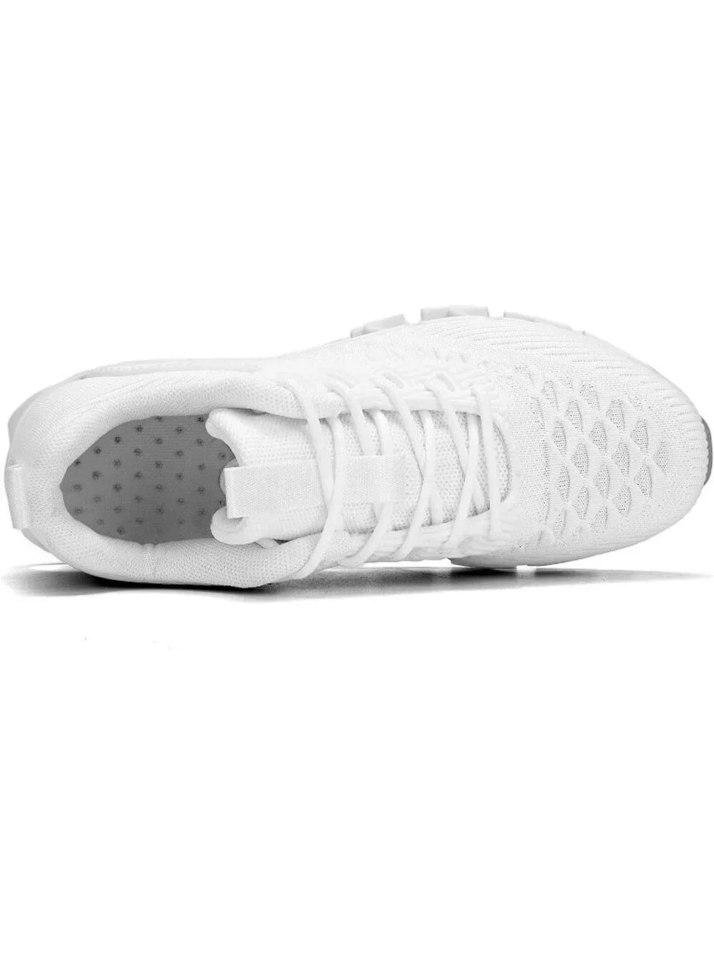 Women's White Blade Mesh Comfort Non Slip Athletic Slip on Fit Sneaker Shoes